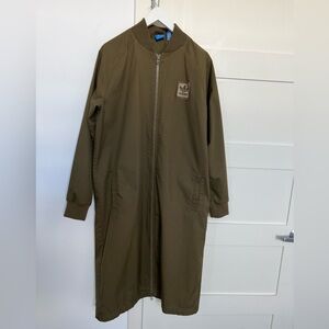 Adidas trench khaki coat M